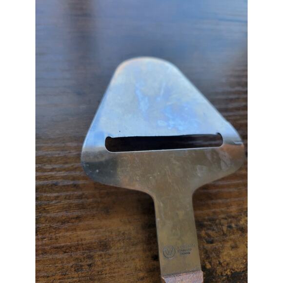 Vintage Vernon Stainless Steel Cheese Slicer/Server - Wood Handle - Taiwan - Picture 6 of 8